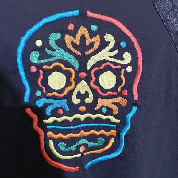 Adidas Day of The Dead Track Jacket S Black Dia de Los Muertos Rare Casual Skull - Picture 5 of 9